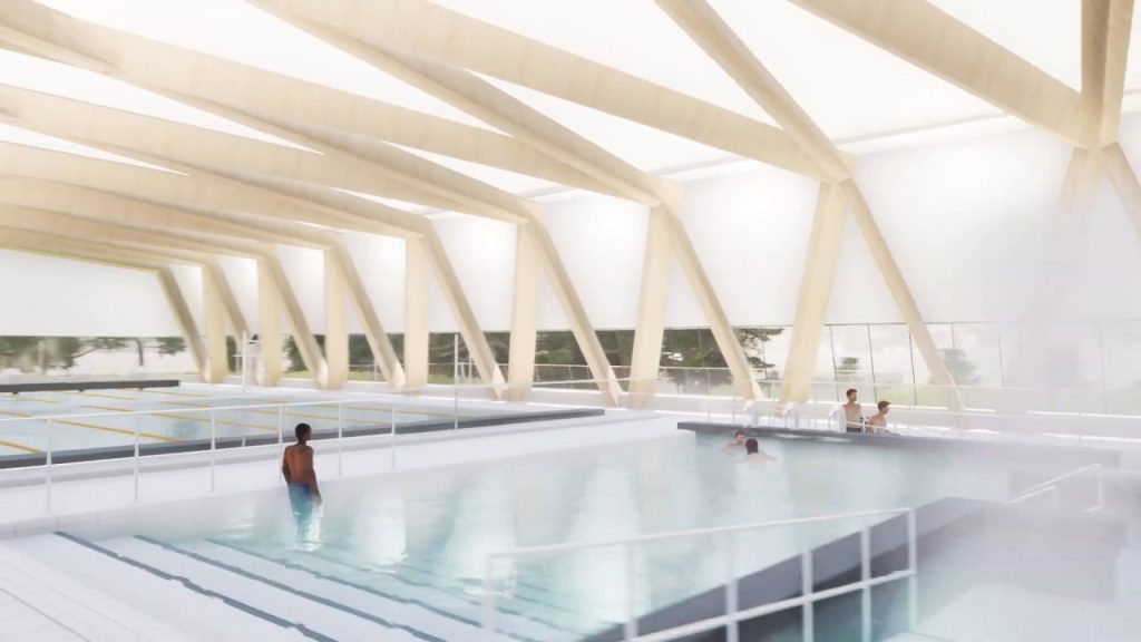 Maquette du nouveau complexe aquatique de Matane