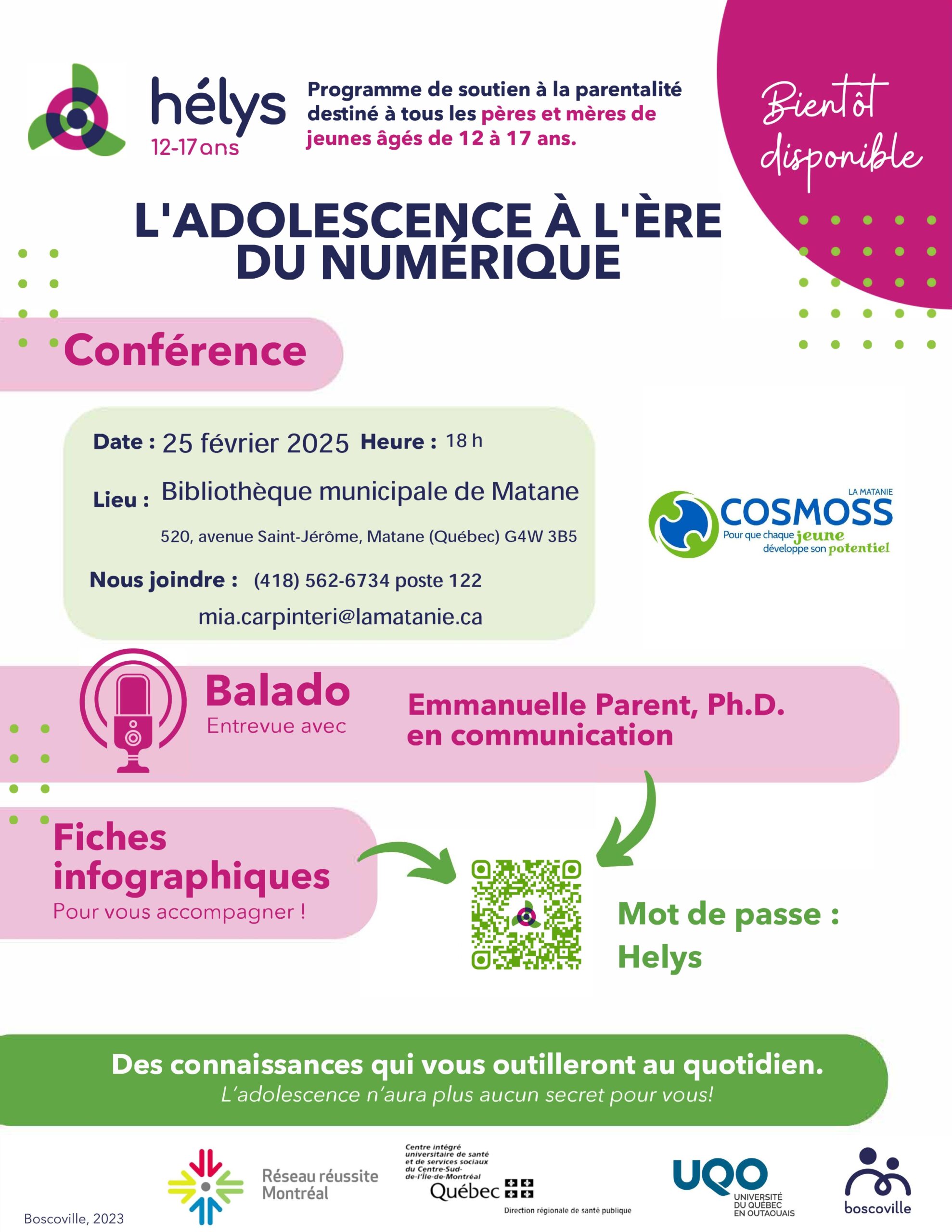 Conférence : L'adolescence à l'ère du numérique