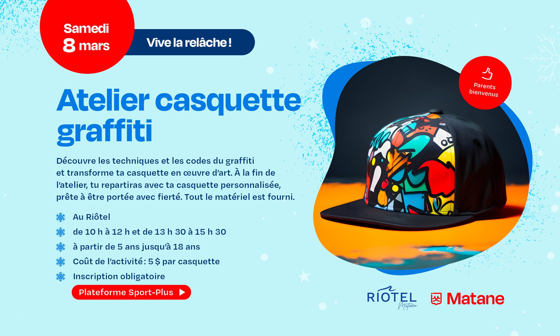 Atelier casquette graffiti