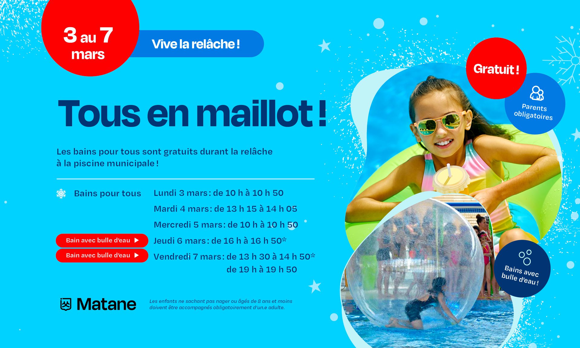 Tous en maillot! - Bain libre gratuit